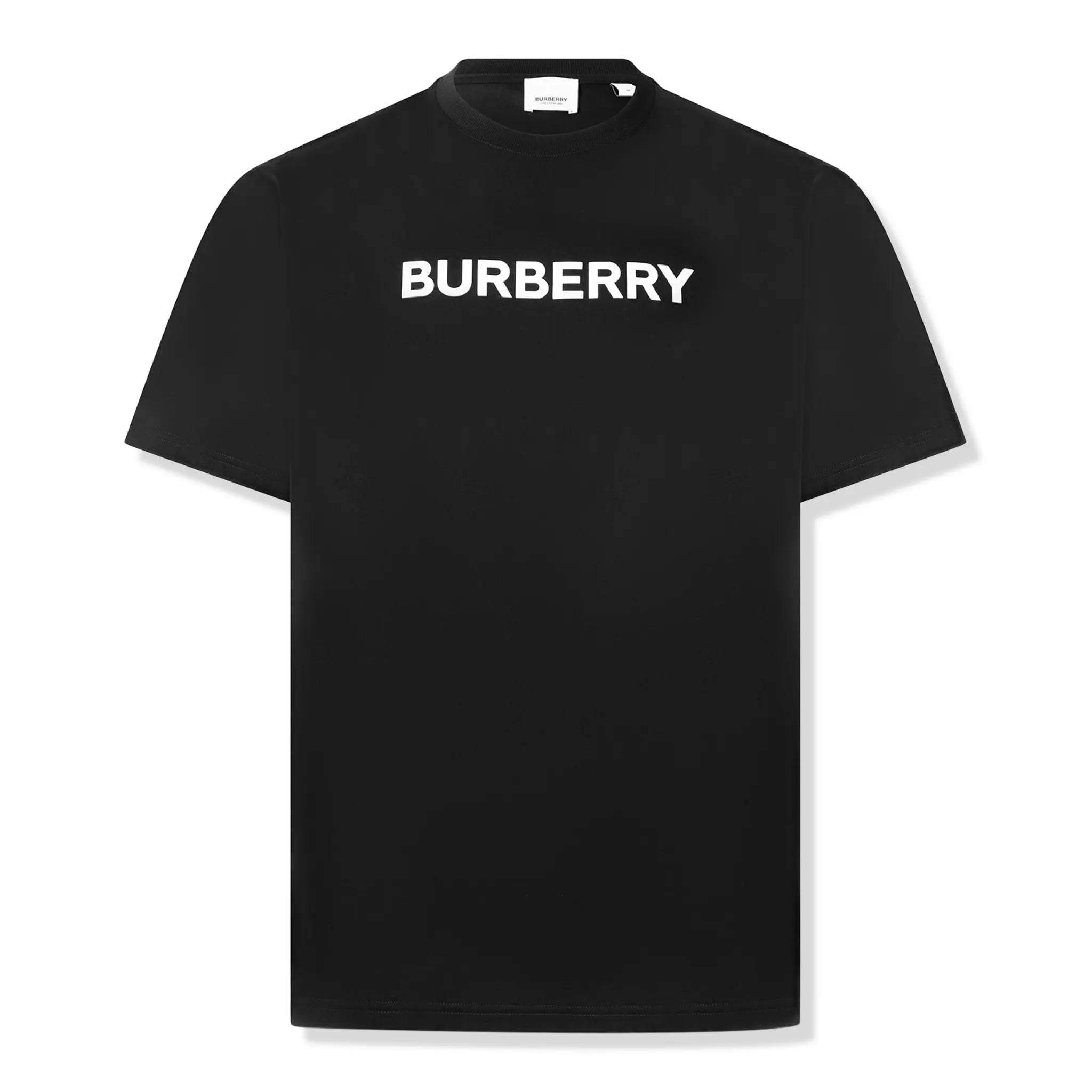 Front View of Burberry Harriston Black T Shirt